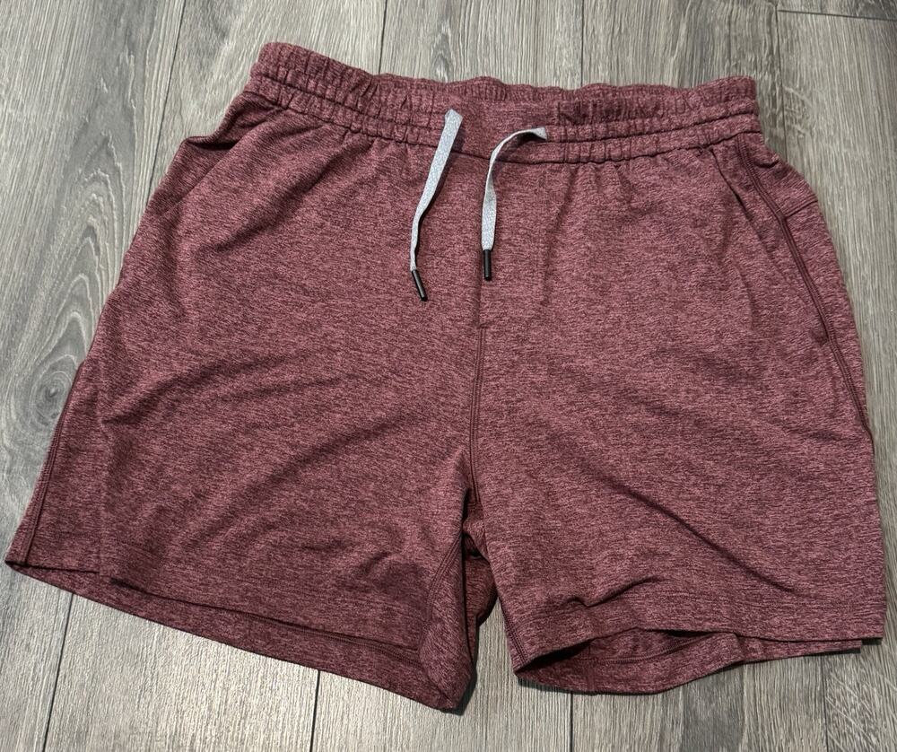 LULULEMON Soft Jersey Short 5" Men's Size M Linerless Heathered Red